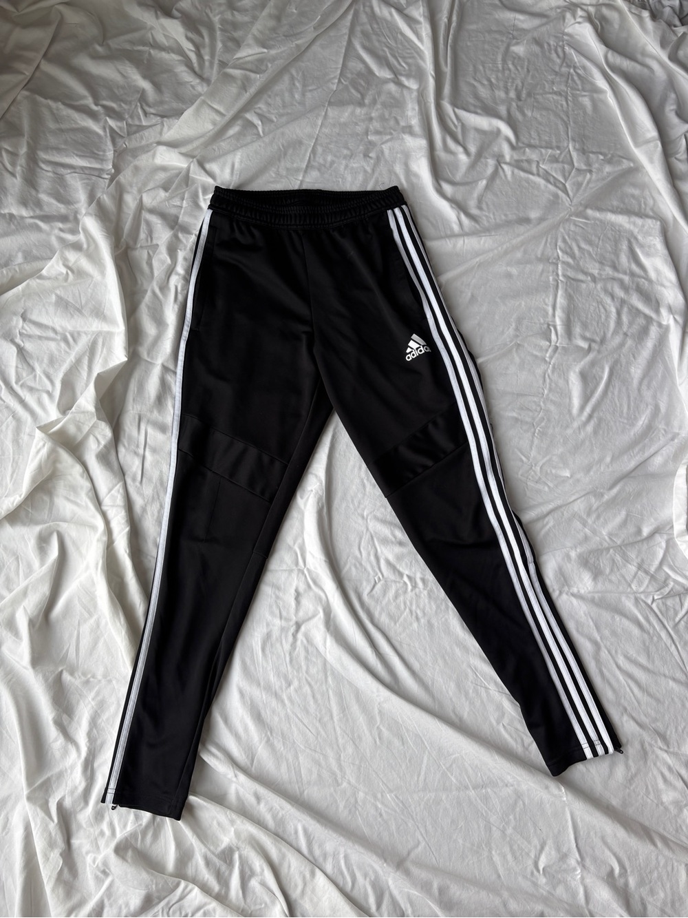 Adidas Men’s Black Track Pants with White 3-Stripes